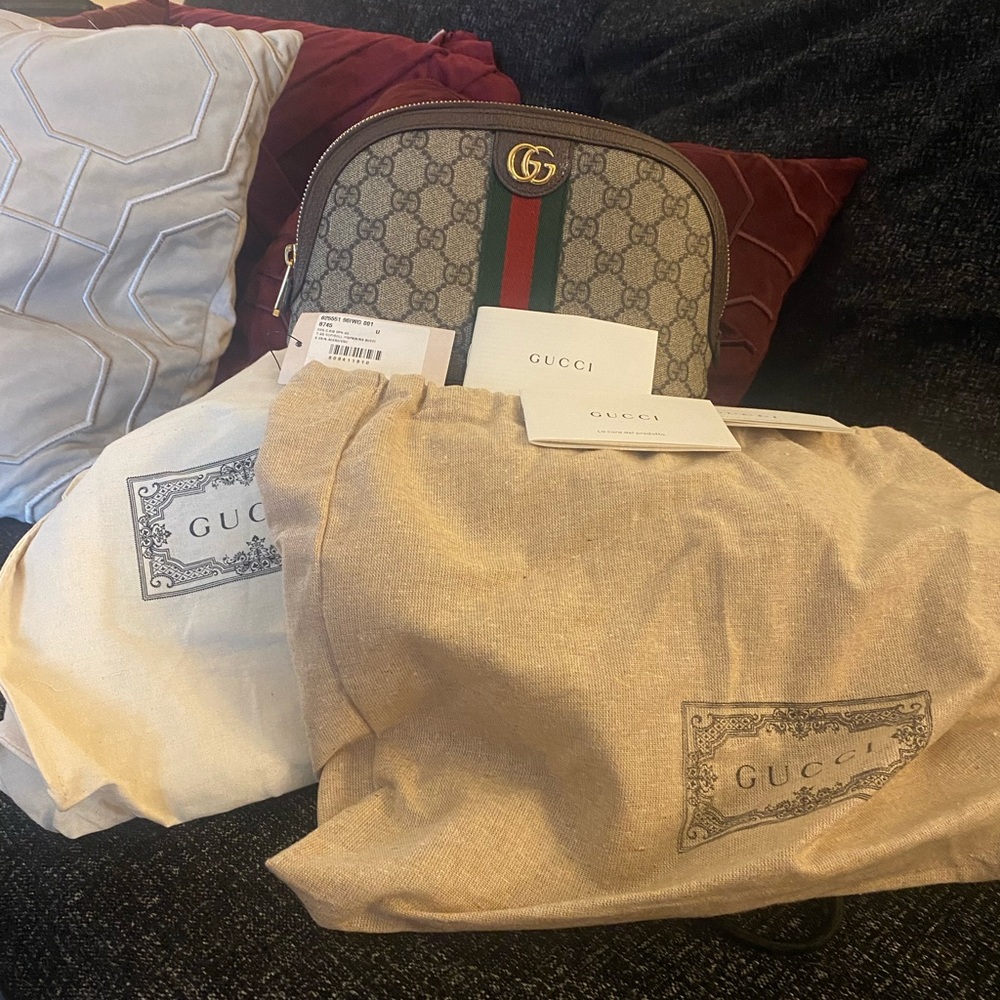 💯 Authentic Gucci OPHIDIA LARGE COSMETIC CASE- like new